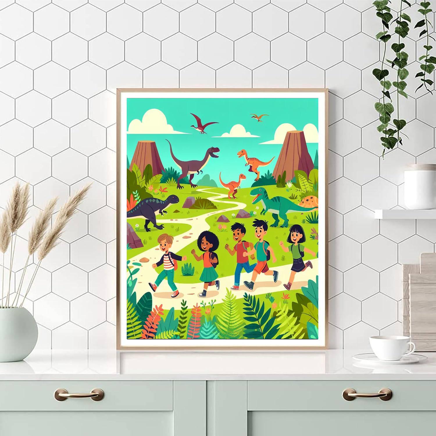 Dino Adventure Trail Painting Number Kit