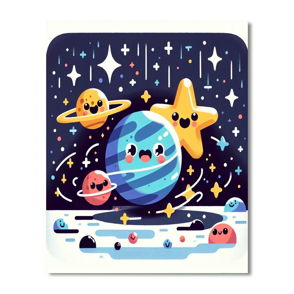 Cosmic Carnival Delight Painting By Numbers Kit