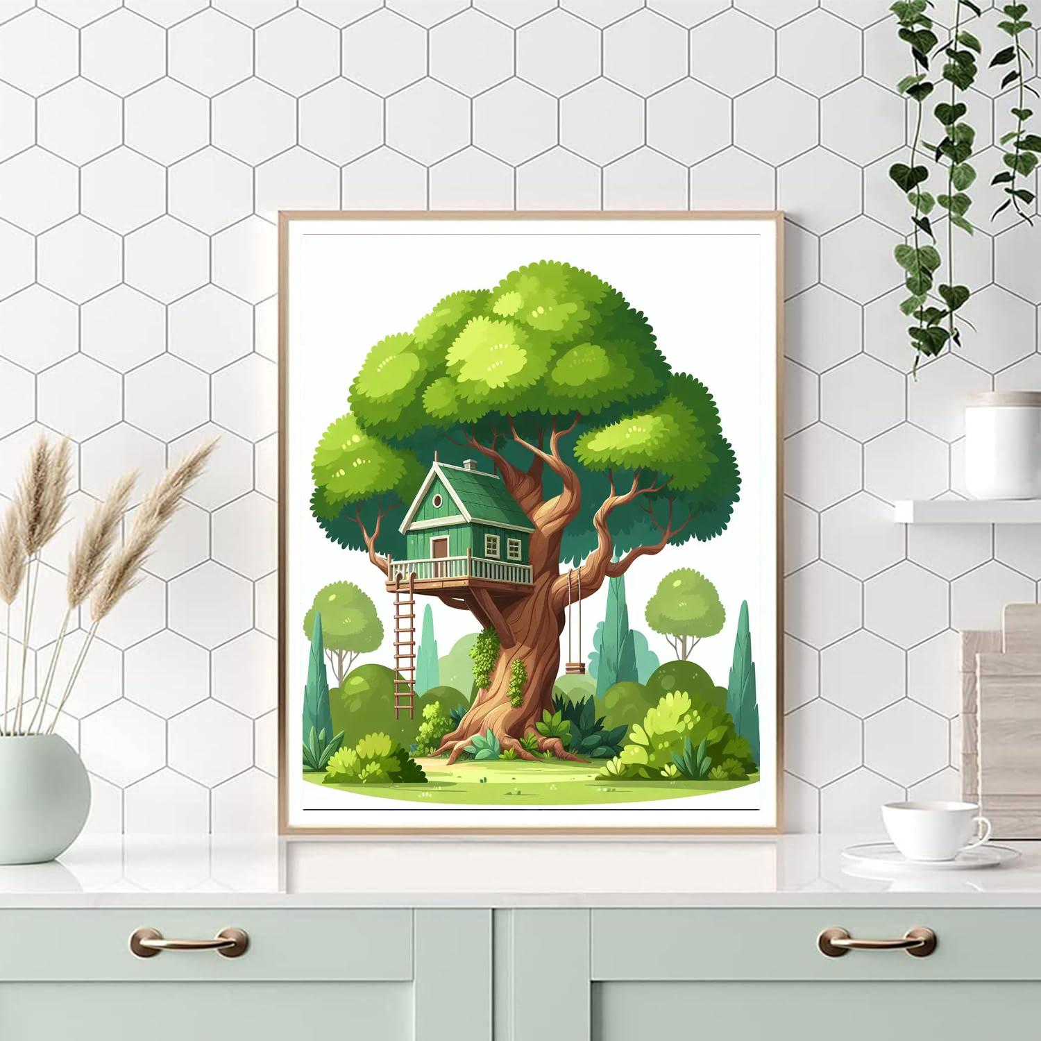 Treehouse Hideaway Paint By Color
