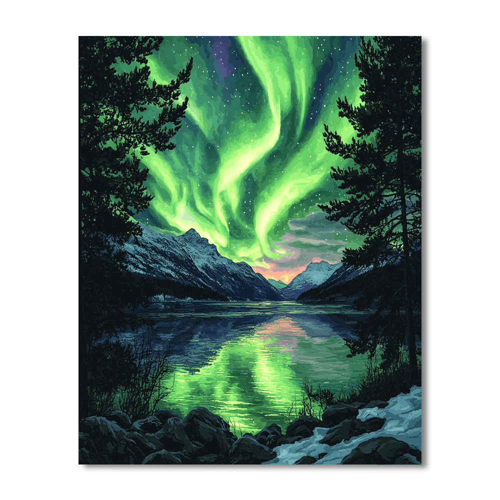 The Northern Lights In Tromsø Numbered Painting Kits