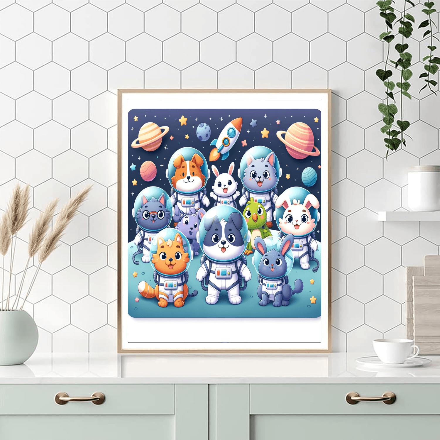 Interstellar Pet Patrol Painting By Numbers Kit