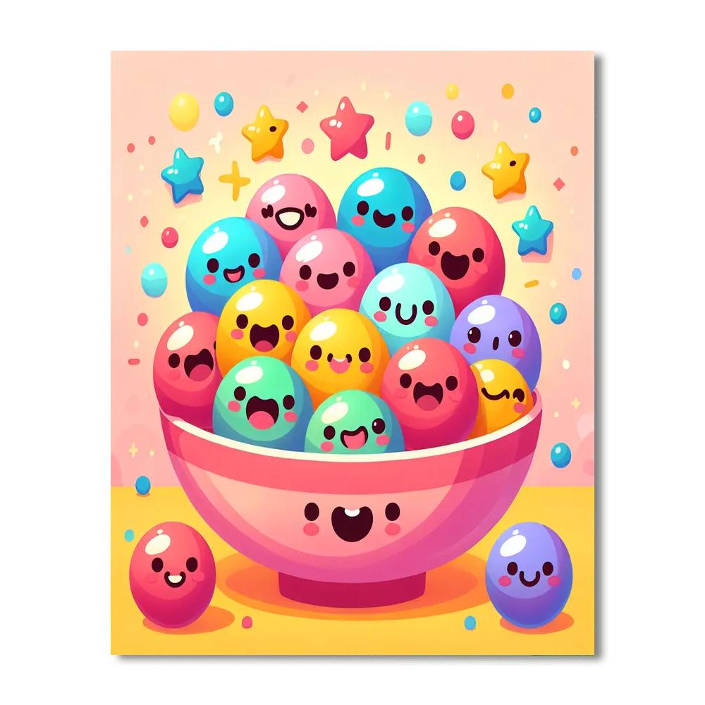 Giggly Gumballs Paint By Numbers Art