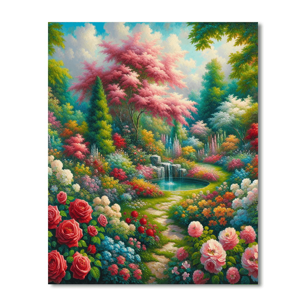Blossoming Oasis Paint By Numbers Art