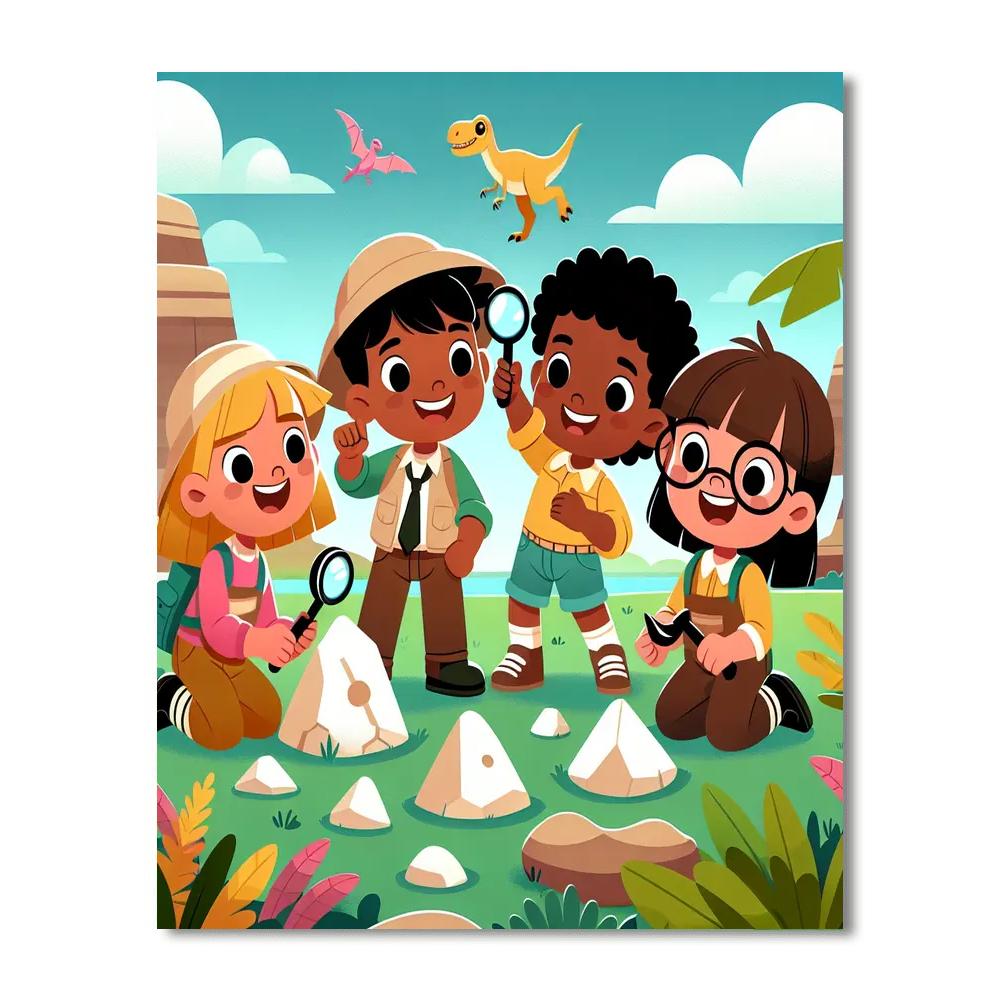 Dino Detective Discovery Number Painting
