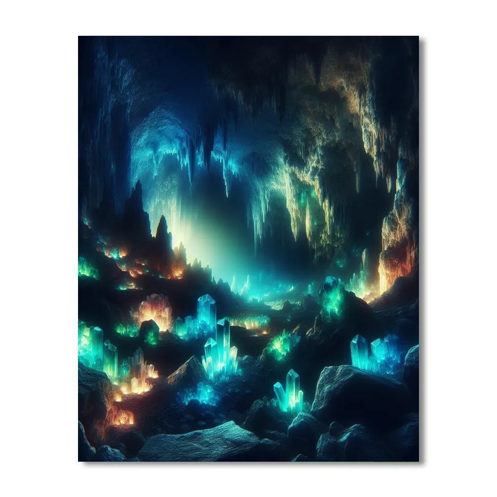 Glimmering Cavern Mystery Paint By Number