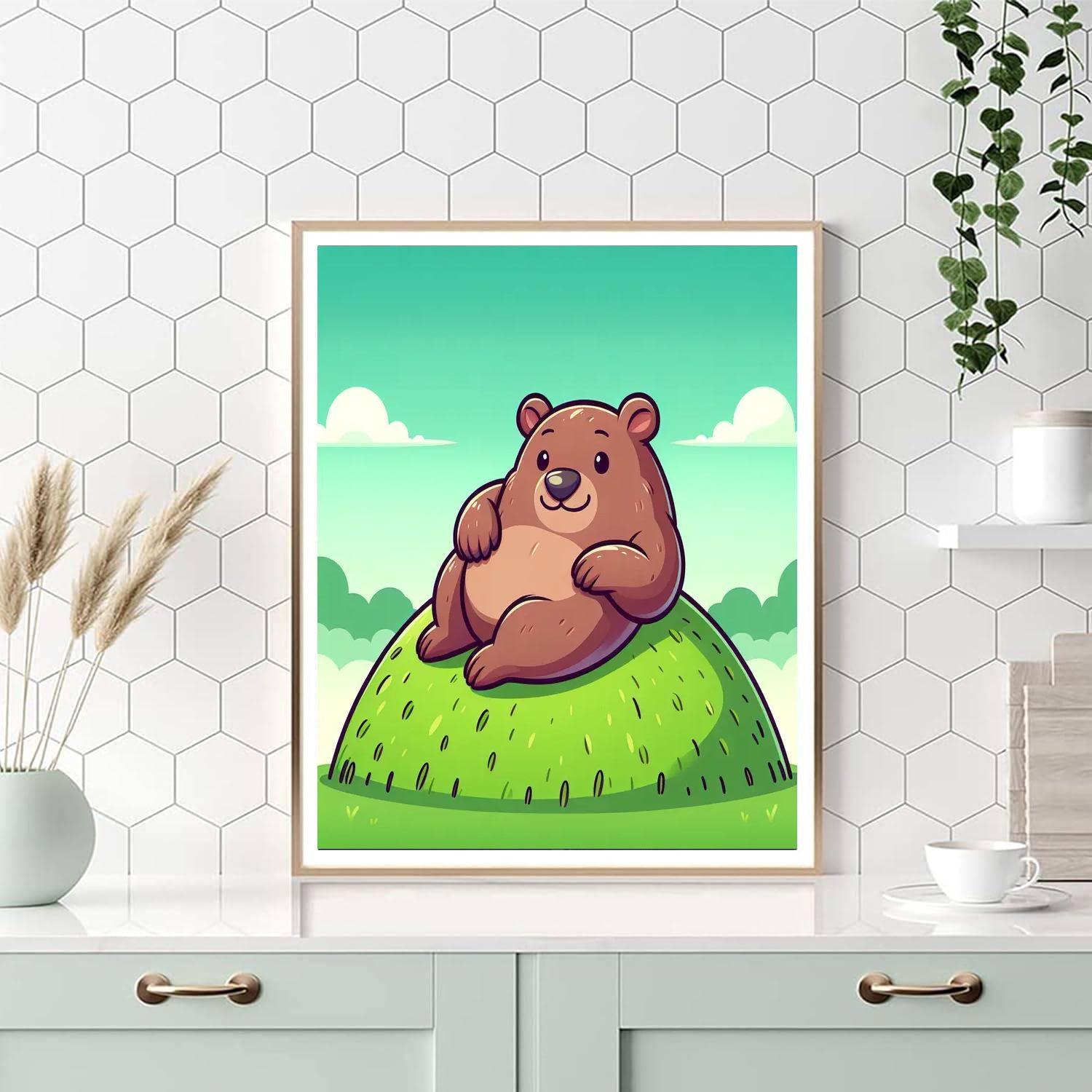 Whimsical Wombat Paint By Numbers Art
