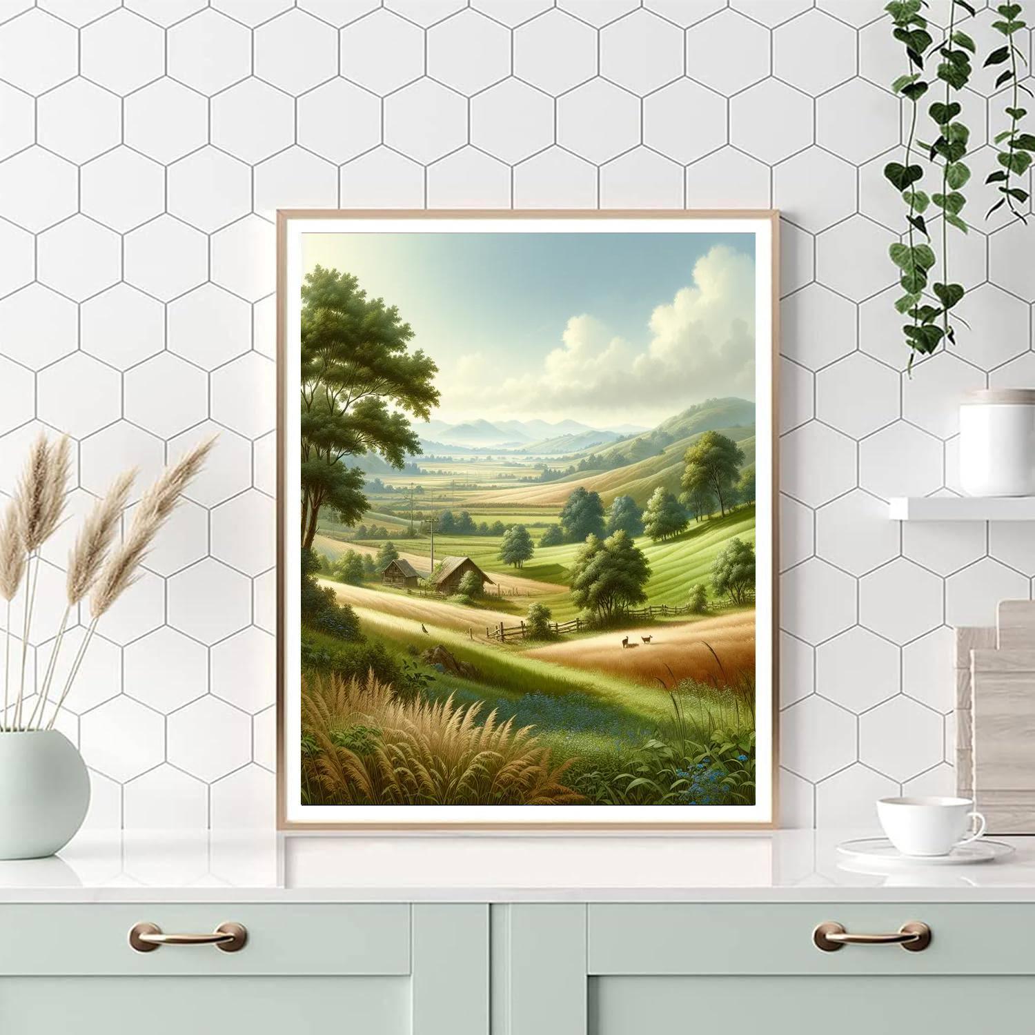 Serene Pastoral Daydream Paint By Number