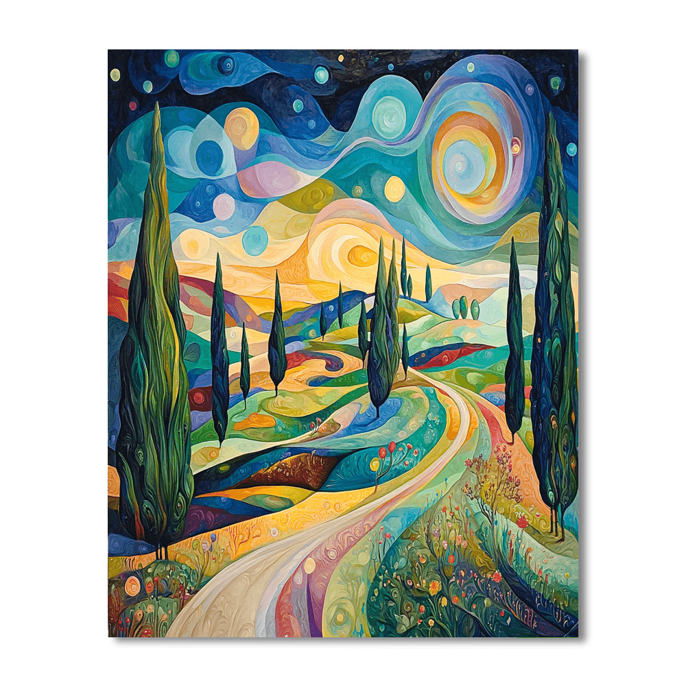 Salvador Dalí Inspired Fantasy Landscape  Paint By Numbers Art