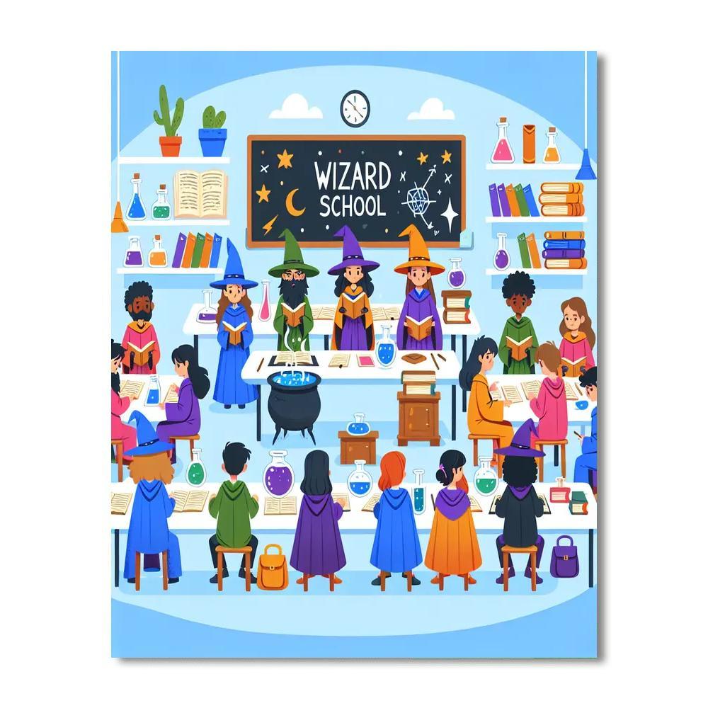Wizard School Of Magic Paint By Numbers Art