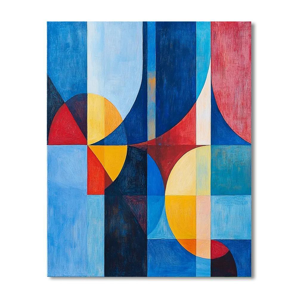Sonia Delaunay Inspired Geometric Melody Of Life  Paint By Color