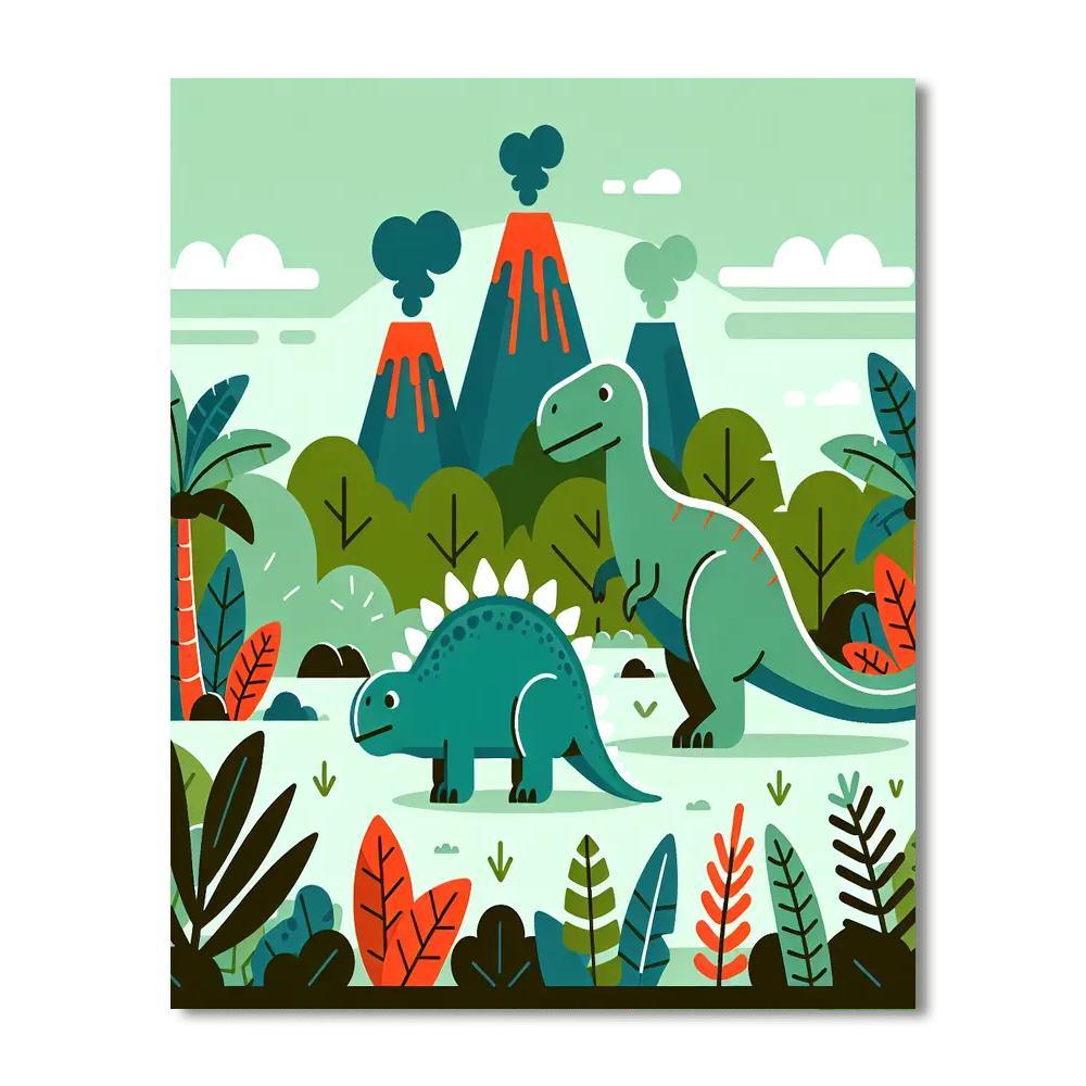 Dinosaur Discovery Delight Numbered Painting Kits