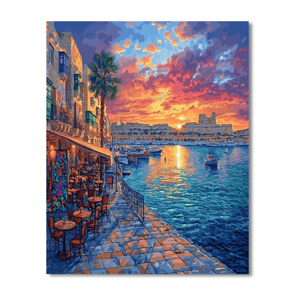 Kalkara Waterfront DIY Paint By Numbers