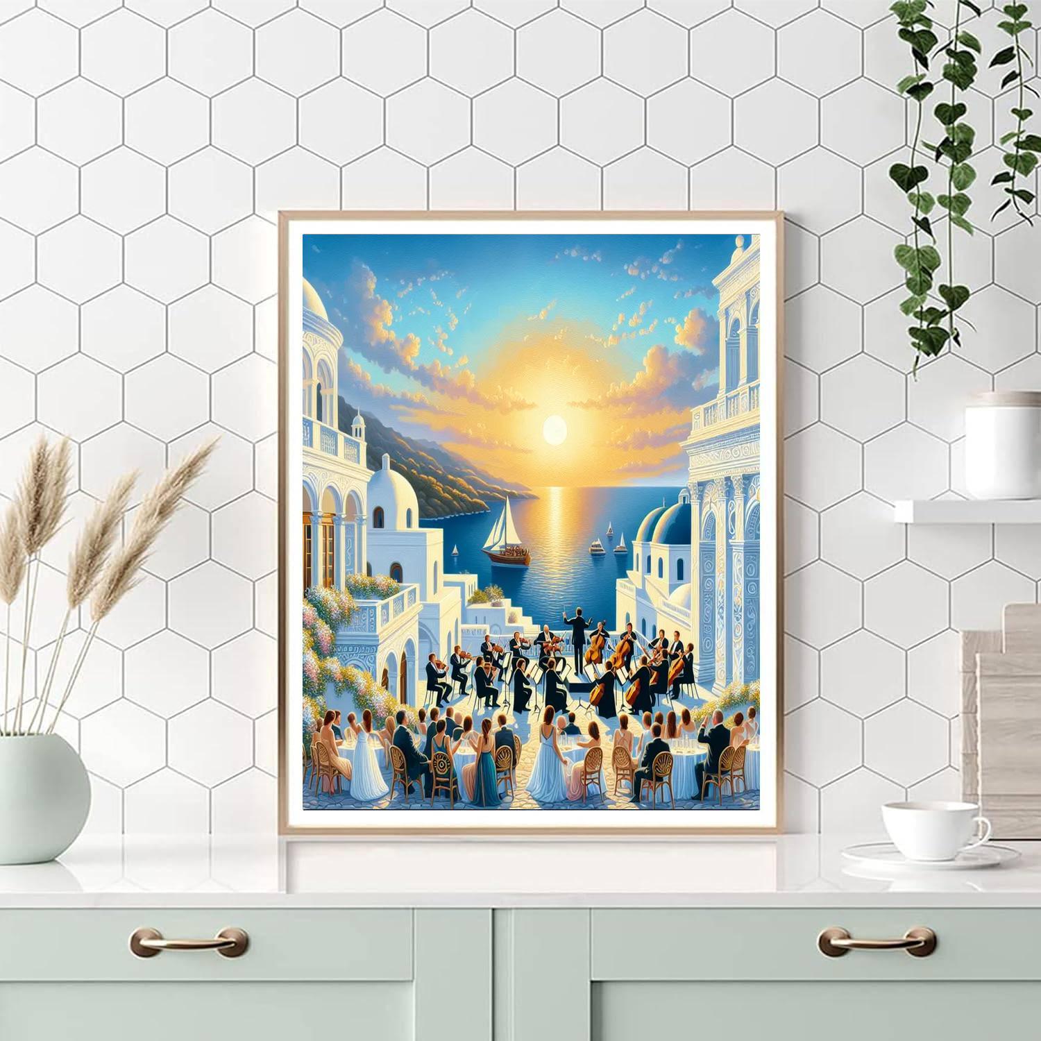 Santorini International Music Festival - Greece Painting By Numbers Kit