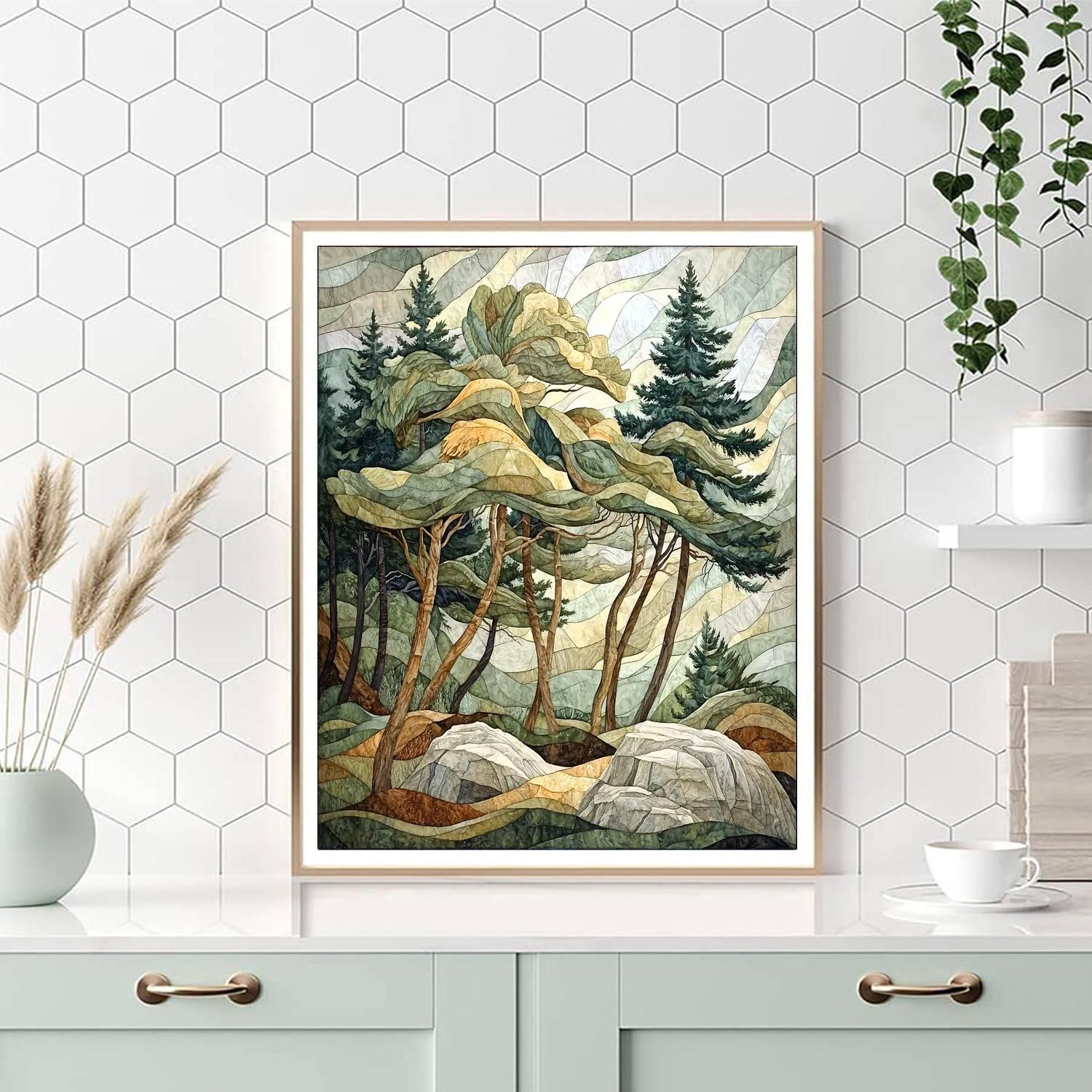 Michelangelo Inspired Vibrant Energy Of The Forest  Paint By Color