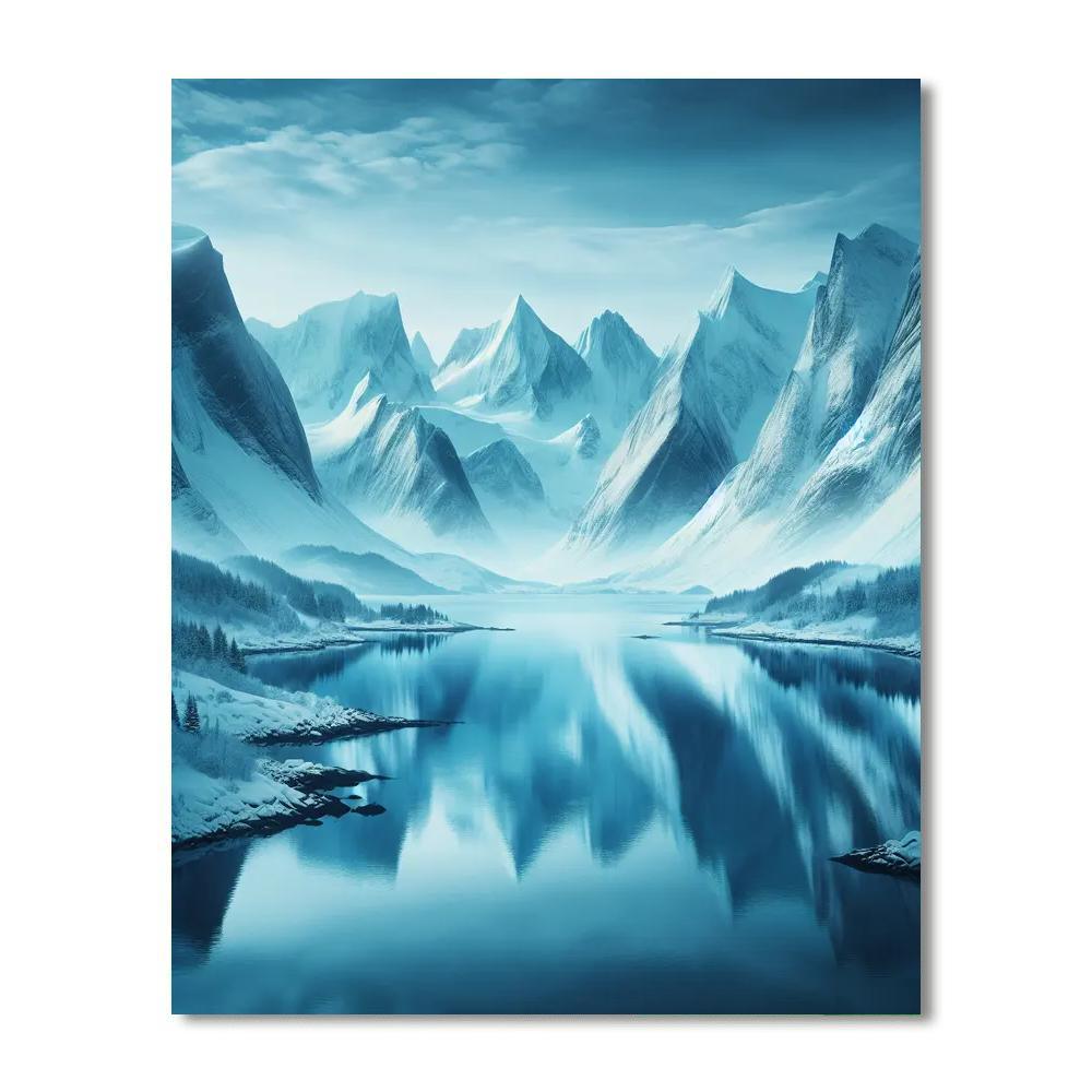 Nordic Tranquility Lakeside Painting Number Kit