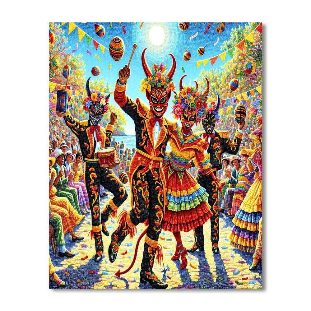 Diablos De Yare Festival - Venezuela DIY Paint By Numbers