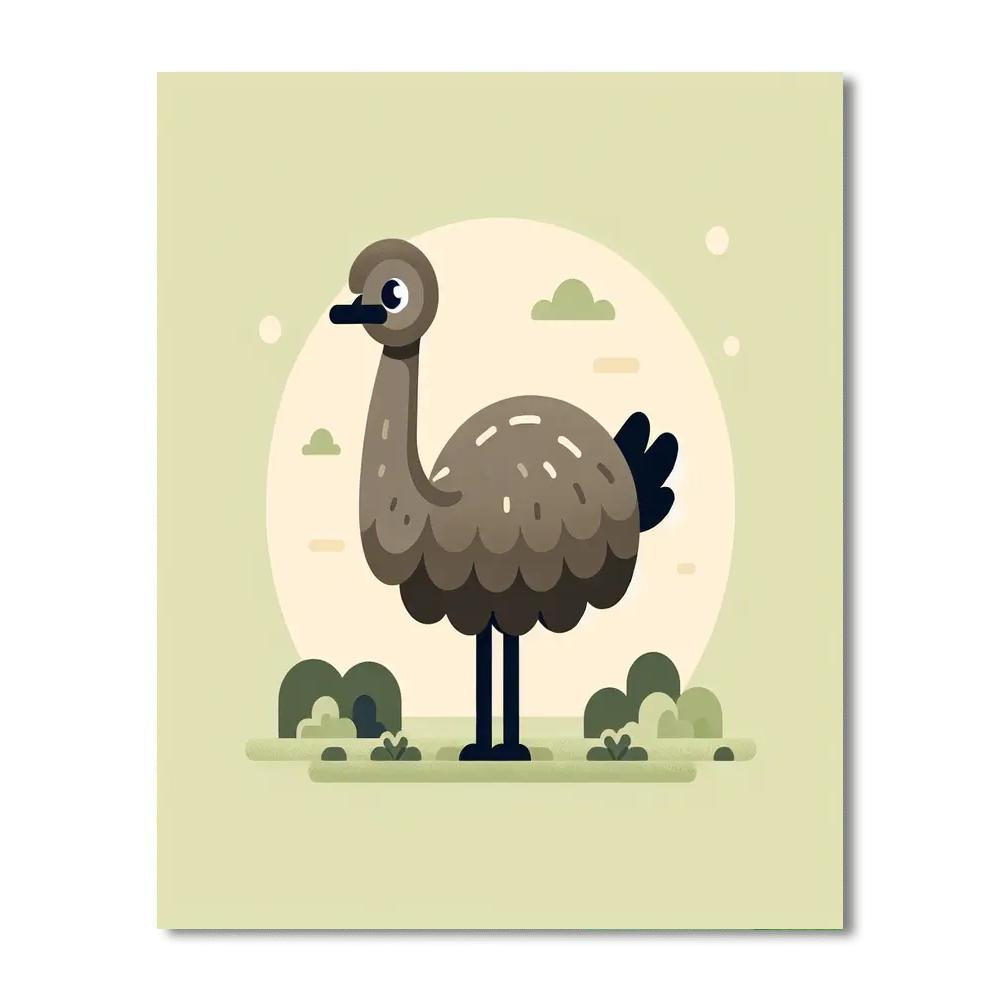 Effervescent Emu Paint By Numbers Art