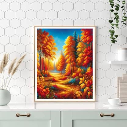 Golden Autumn Wander Numbered Painting Kits