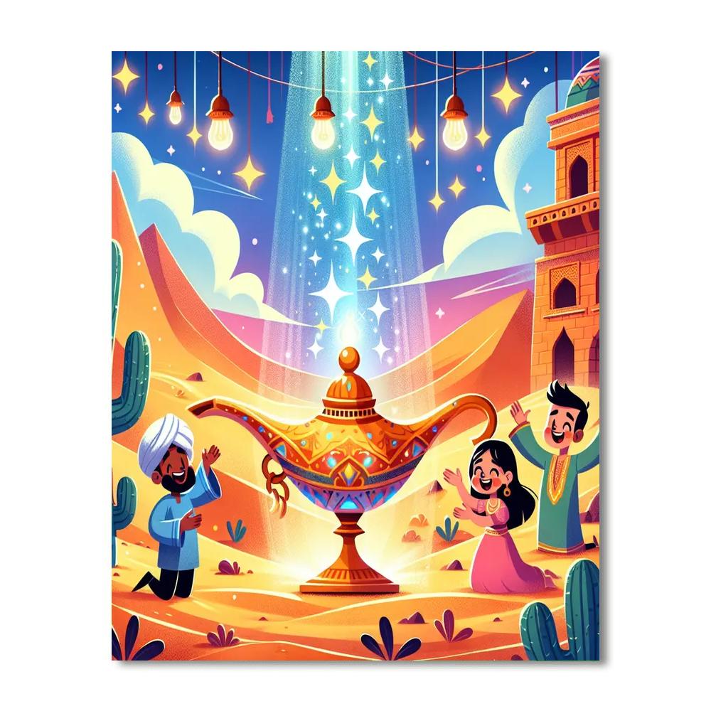 Magic Lamp Desert Tale DIY Paint By Numbers