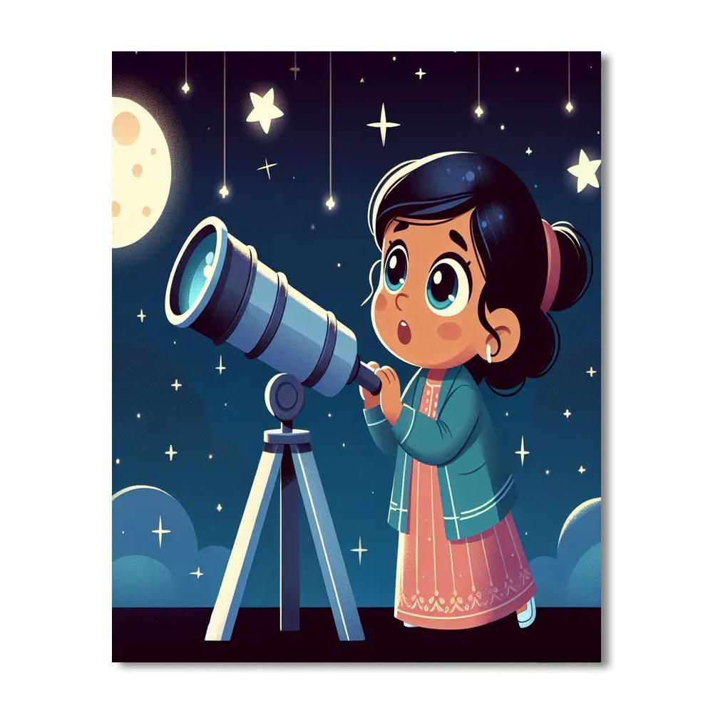 Galactic Star Gazer Paint By Numbers Art