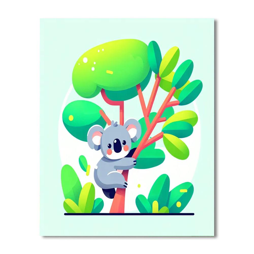 Koala's Leafy Adventure Numbered Painting Kits