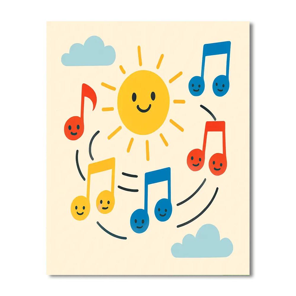 Merry Music Notes DIY Paint By Numbers