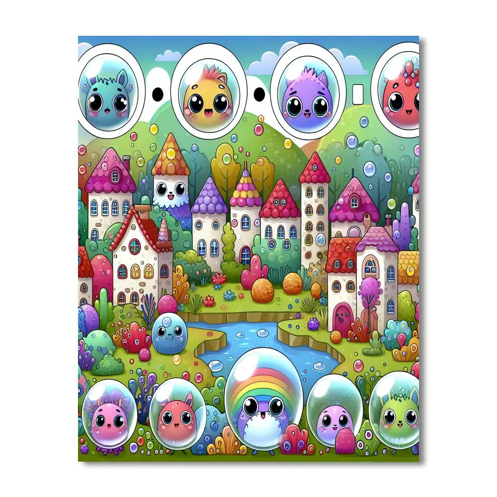 Bubble Town Numbered Painting Kits