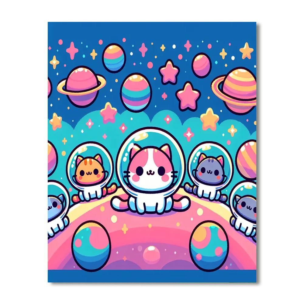 Space Kittens Paint By Number