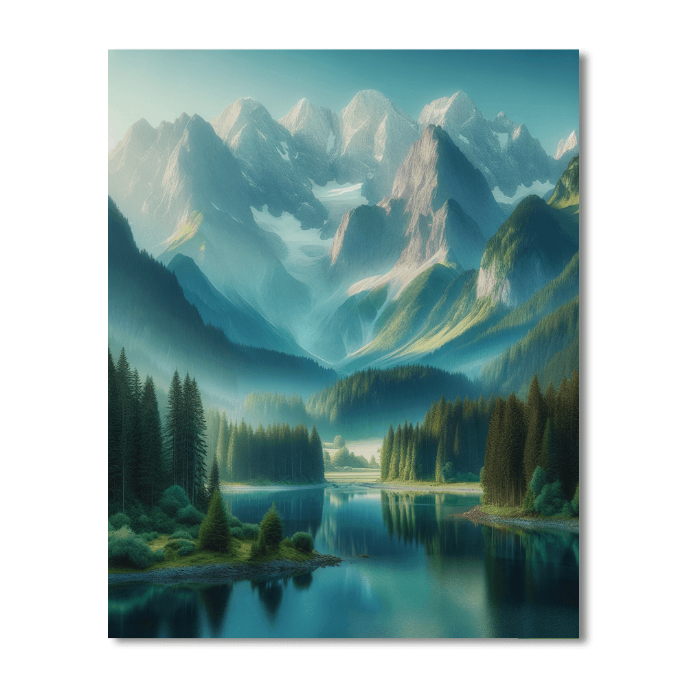 Gentle Mountain Reflections Paint By Number