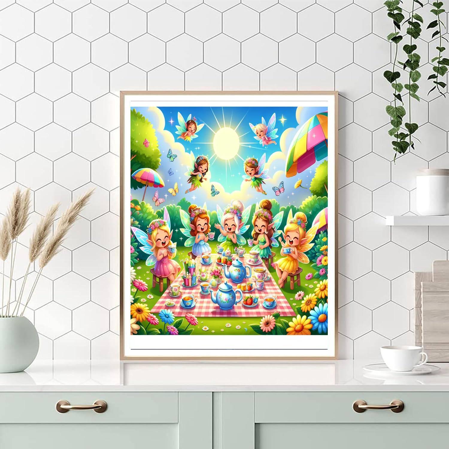 Whimsical Fairy Tea Party Paint By Numbers