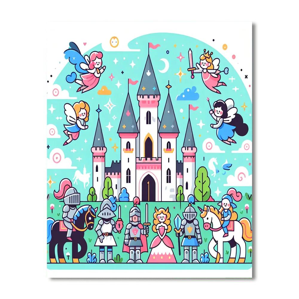 Magical Kingdom Castles Painting Number Kit