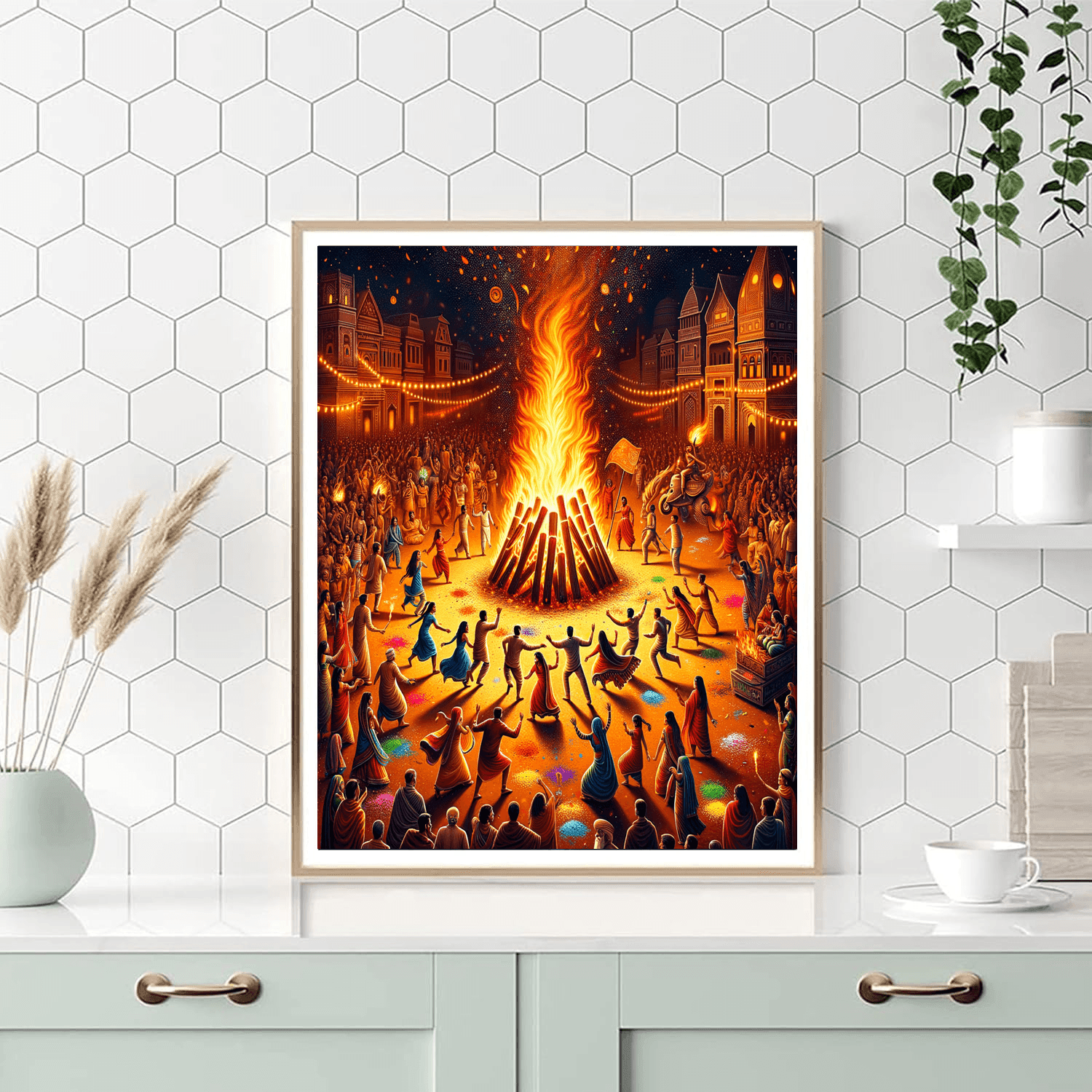 Holika Dahan - India DIY Paint By Numbers