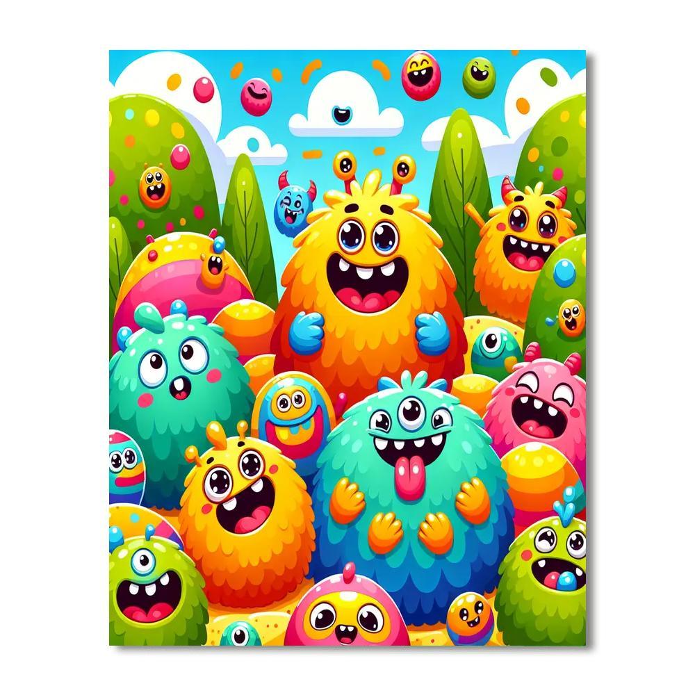 Silly Monsters Playdate Paint By Number