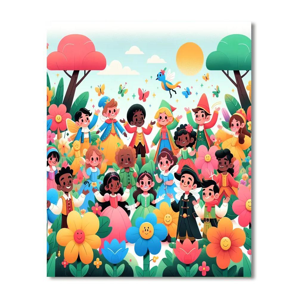Fantasy Flower Kingdom Number Painting