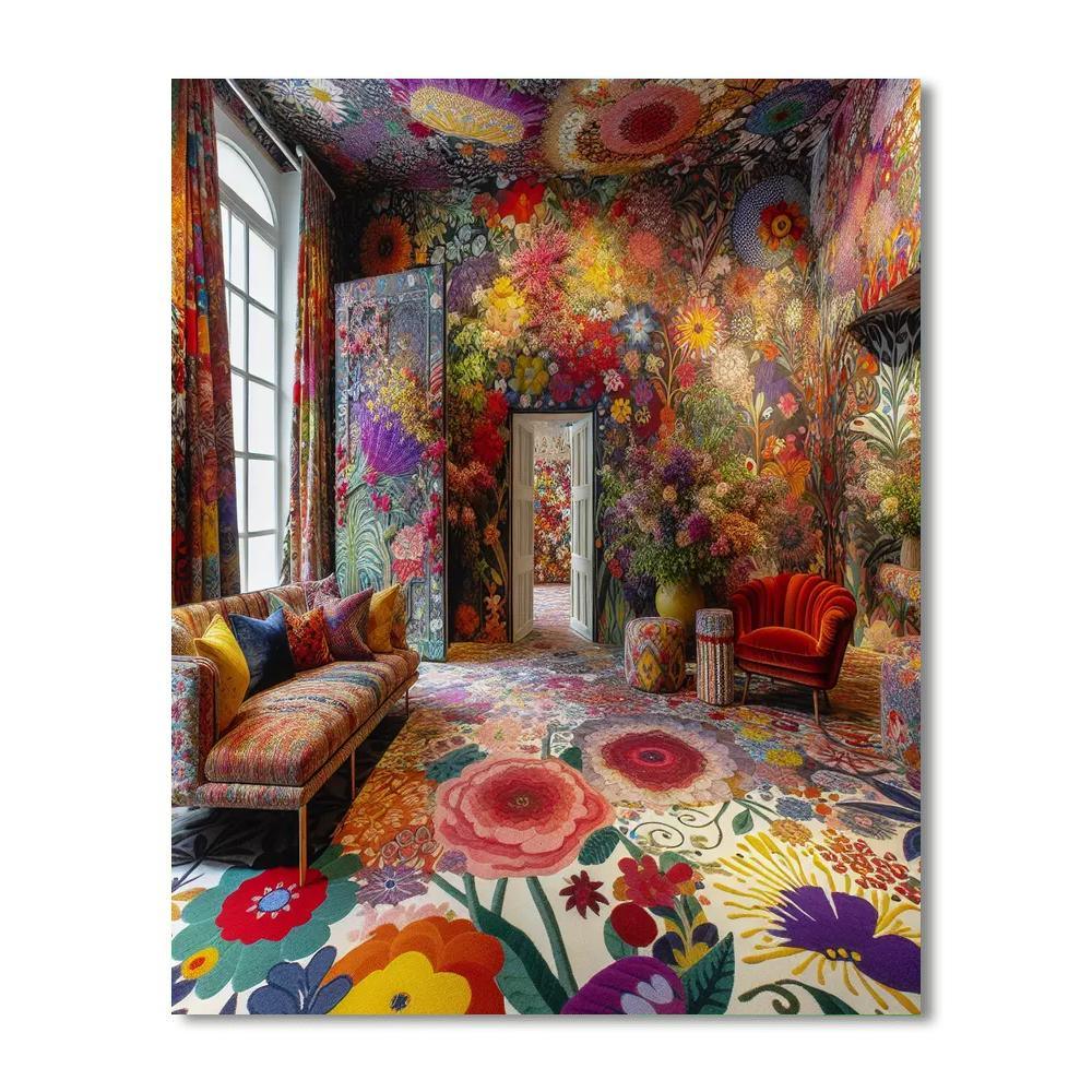 Floral Bohemian Retreat Numbered Painting Kits