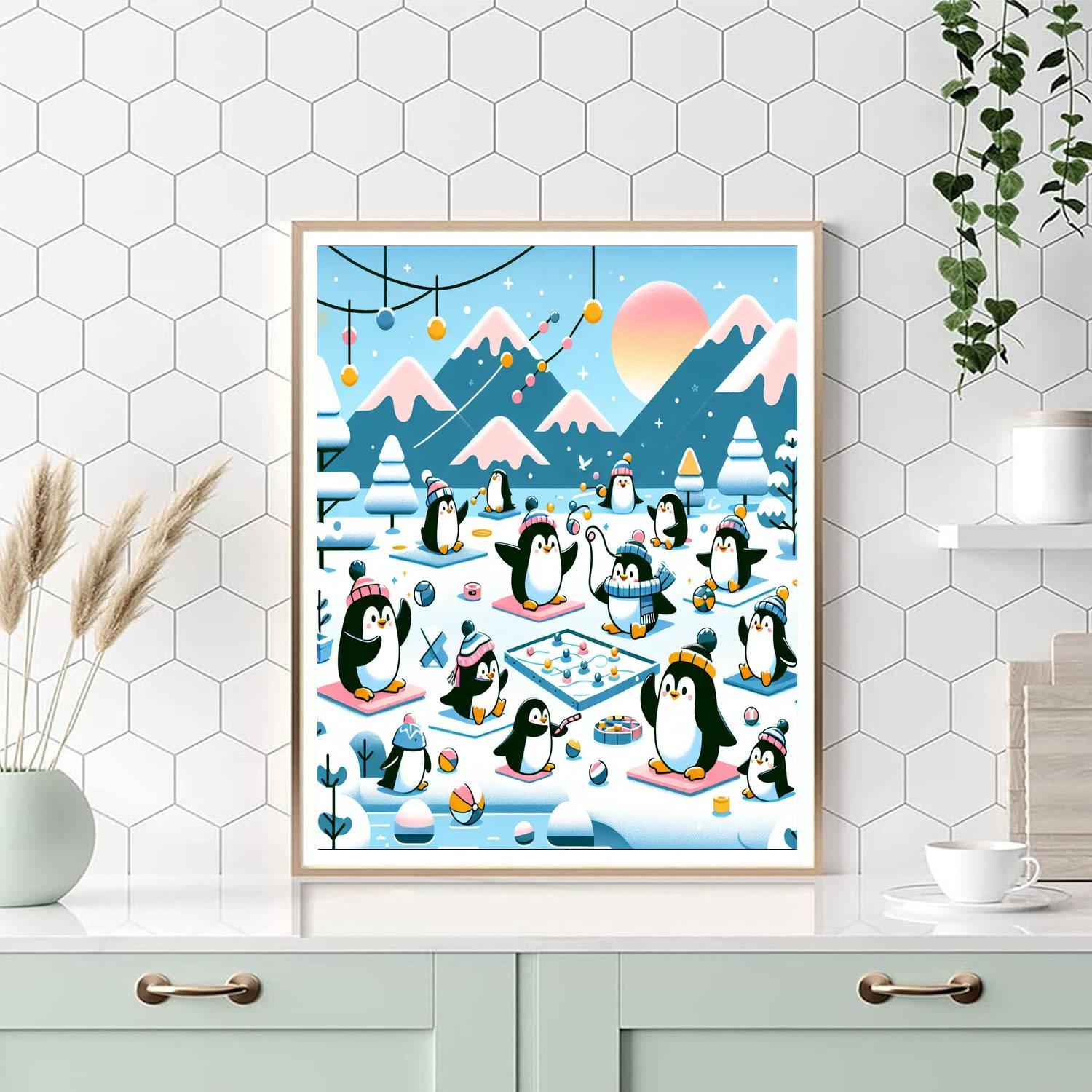 Penguin Adventure Paint By Numbers