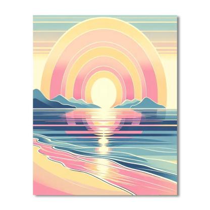 Seaside Sunrise Paint By Number