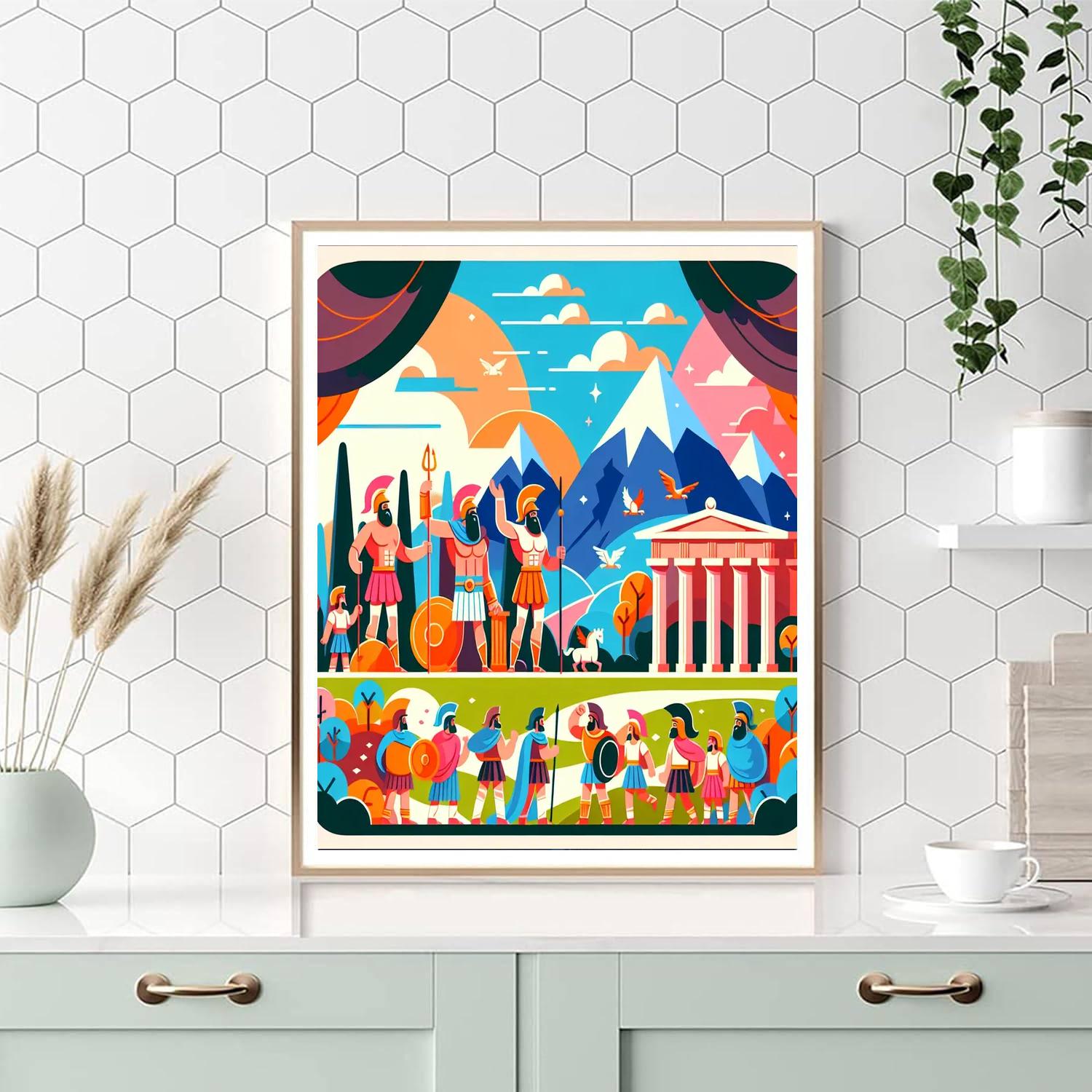 Historic Greek Odyssey Paint By Numbers Art