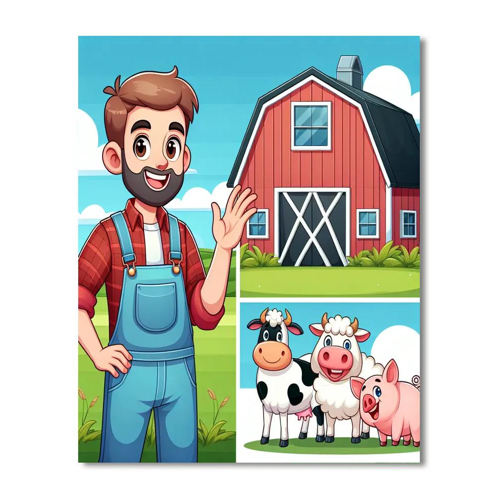 Friendly Farm Day Numbered Painting Kits