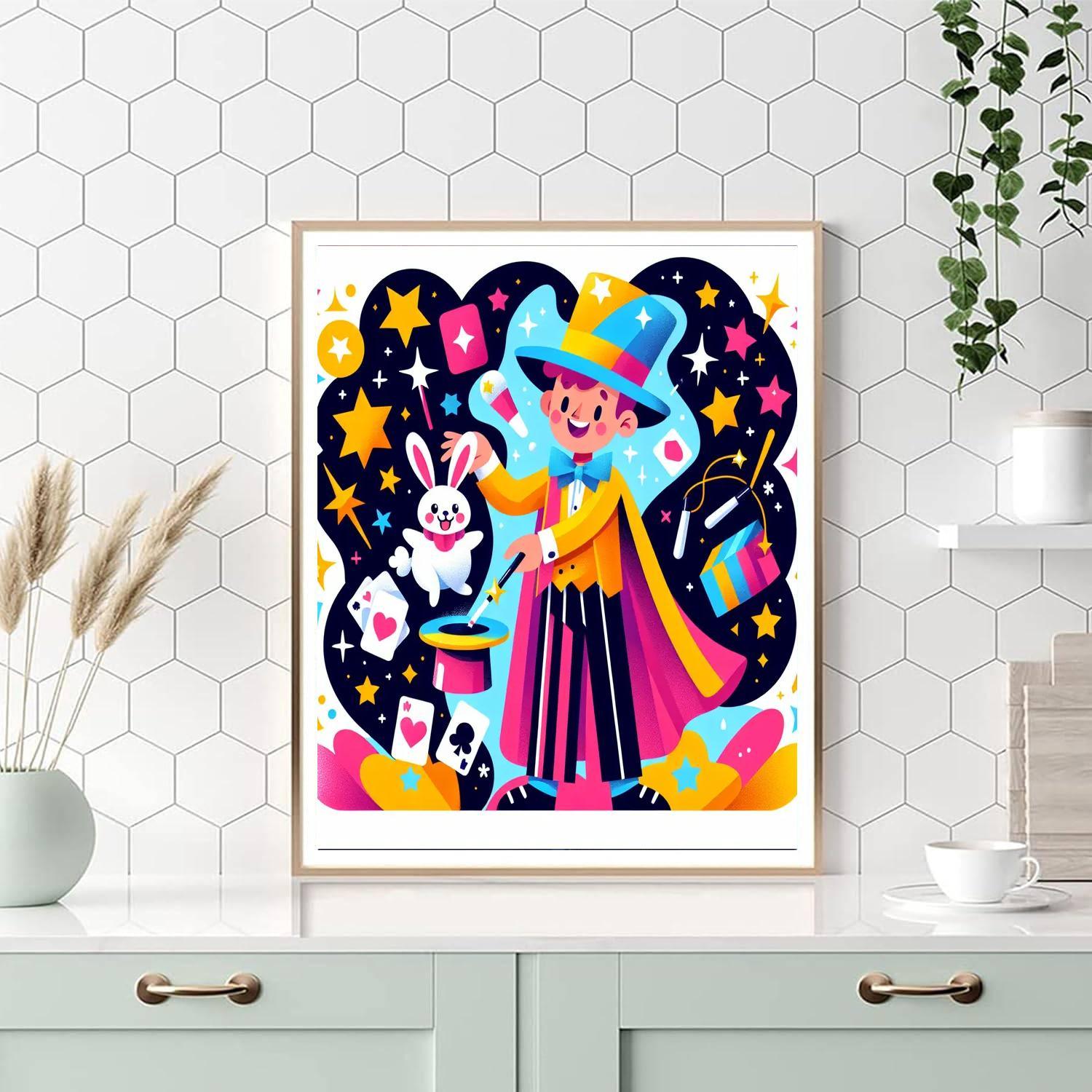 Witty Magician Painting By Numbers Kit