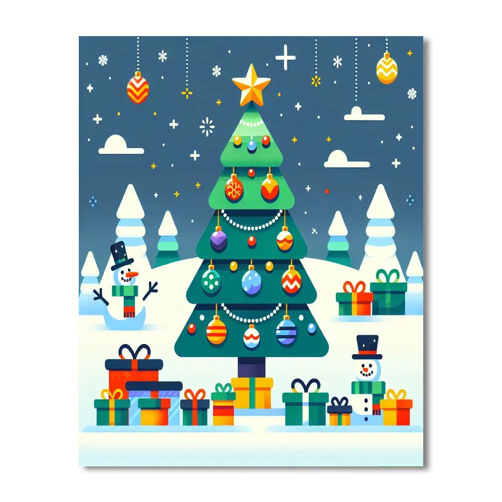 Charming Christmas Joy Paint By Numbers Art