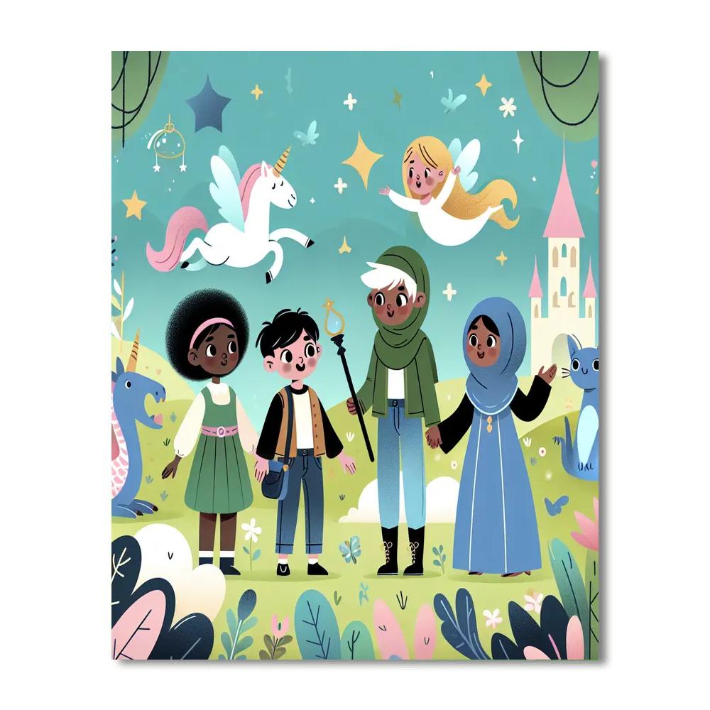 Fantasy Creature Encounter Number Painting