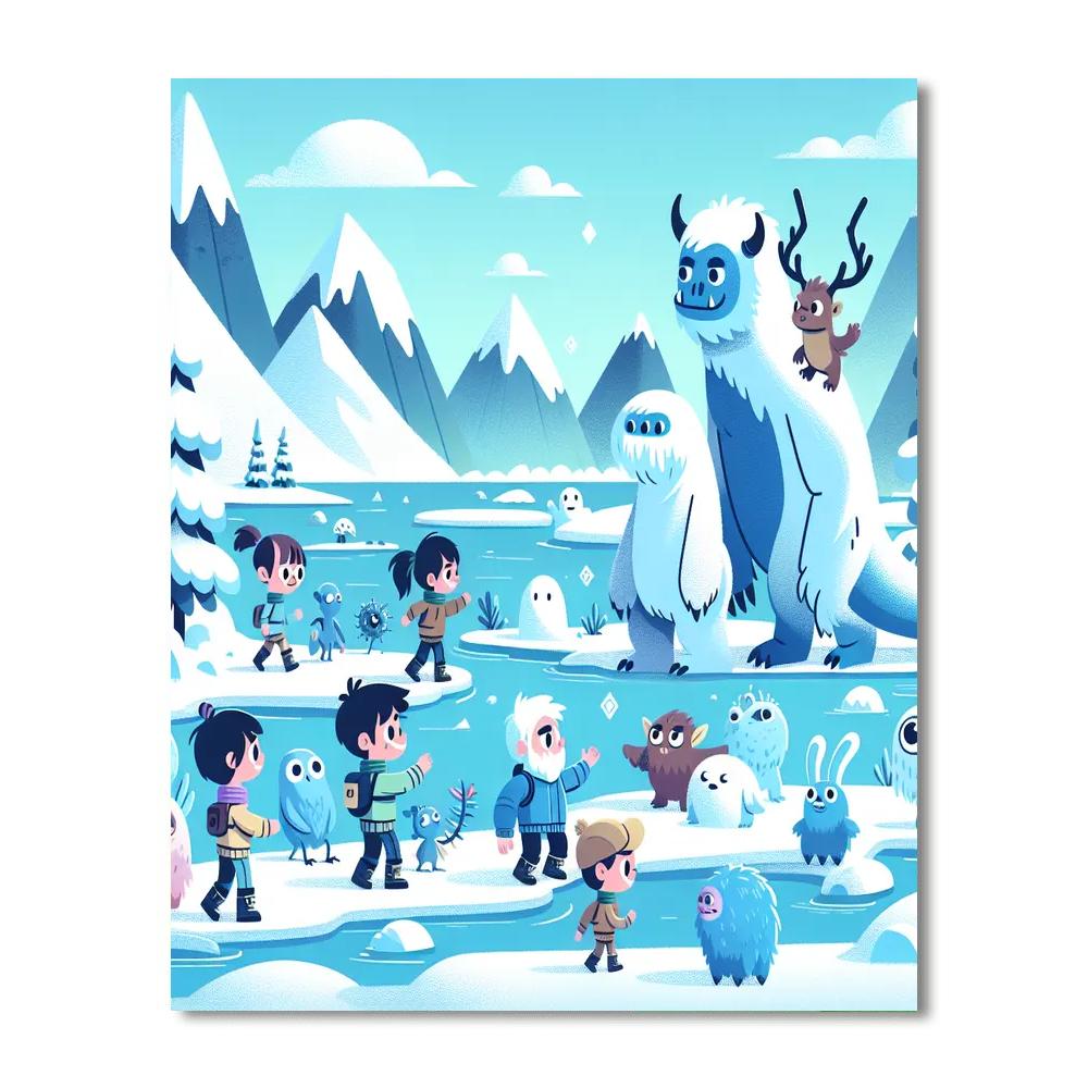 Frosty Fantasy Fjord Number Painting