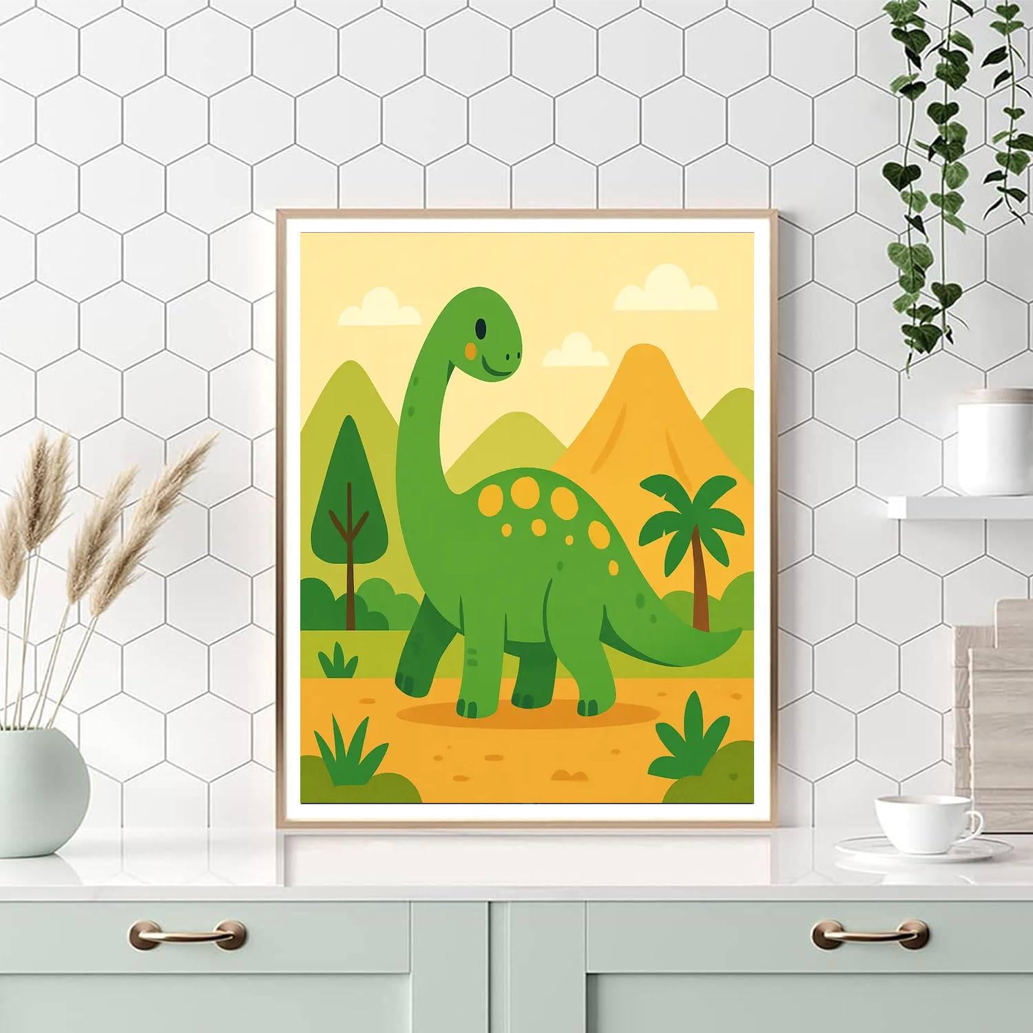 Gigantic Dinosaur's Valley DIY Paint By Numbers