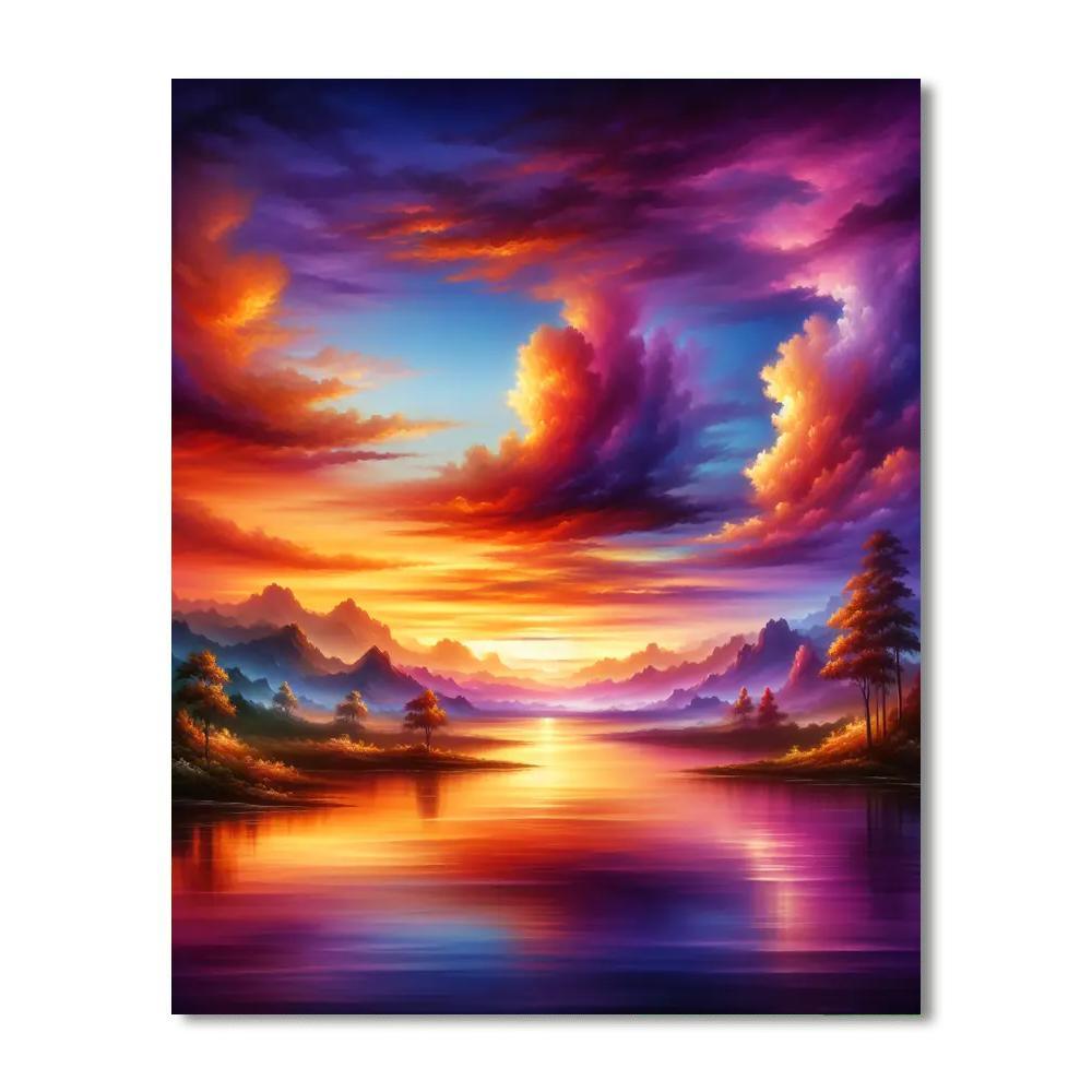 Sublime Sunset Solitude Paint By Numbers Art