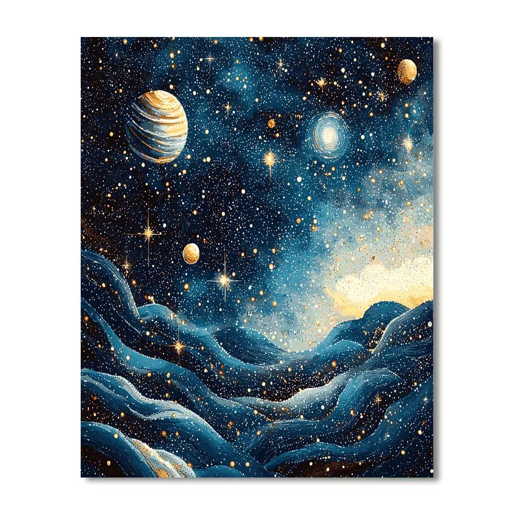Georges Seurat Inspired Silent Universe  Painting Number Kit