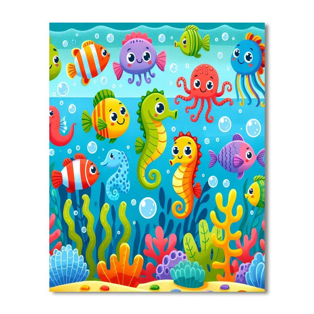Ocean Wonders And Creatures DIY Paint By Numbers