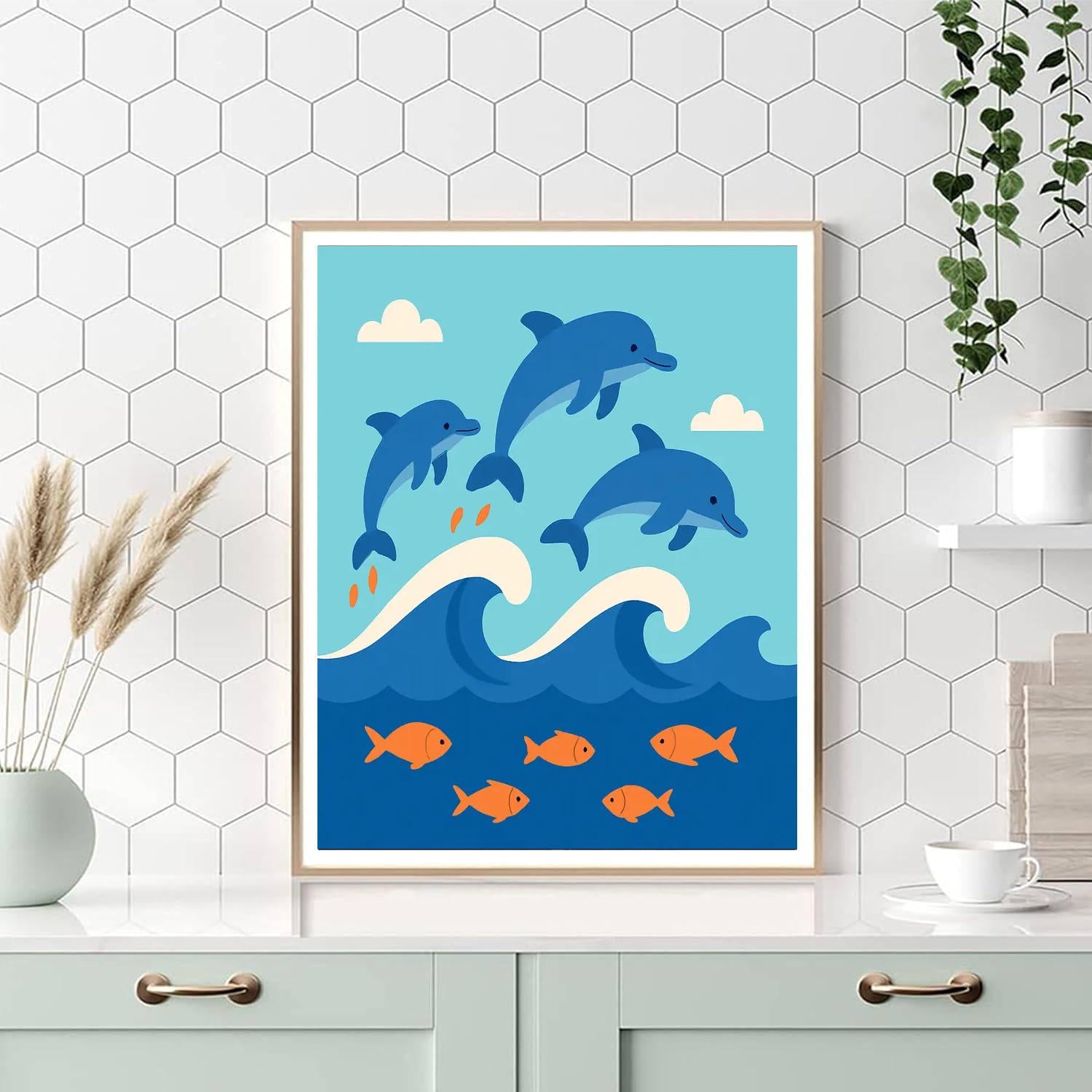 Happy Ocean Waves Numbered Painting Kits