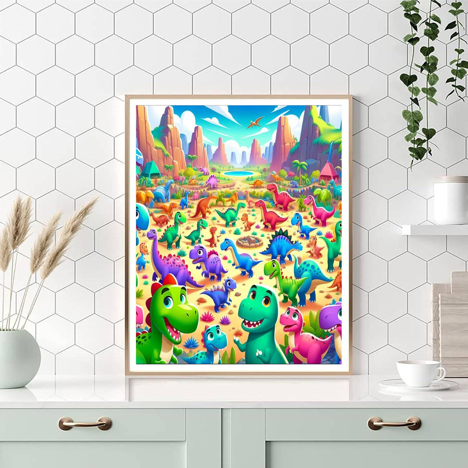 Playful Dinosaurs Adventure Paint By Numbers Kits