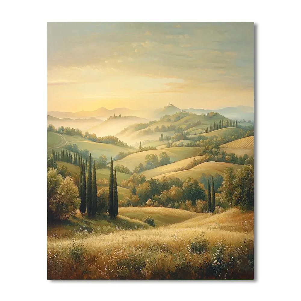 Leonardo Da Vinci Inspired Serenade Of The Morning Light  Painting Number Kit